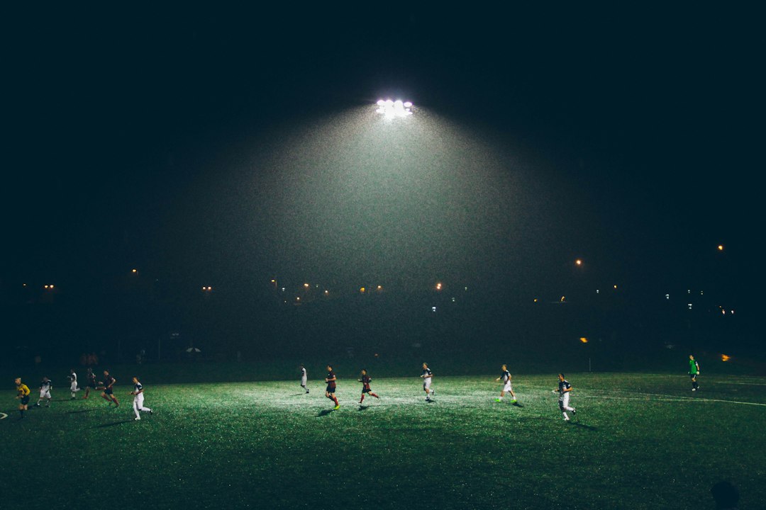 football stadium night match