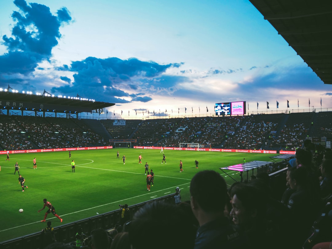 football stadium night match