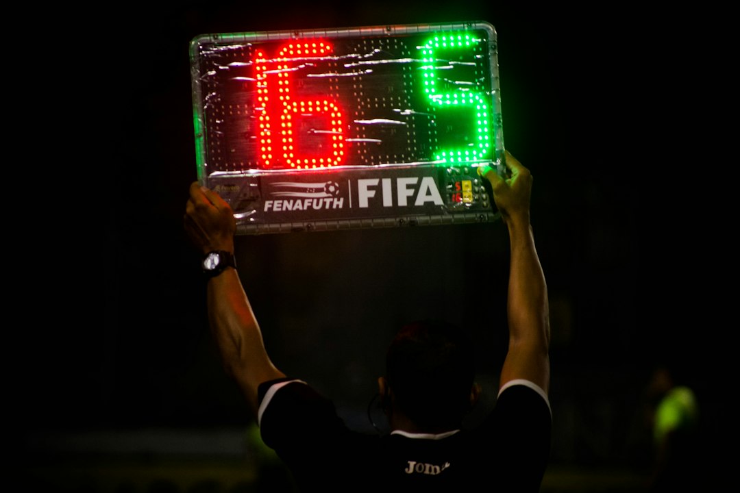soccer stadium scoreboard
